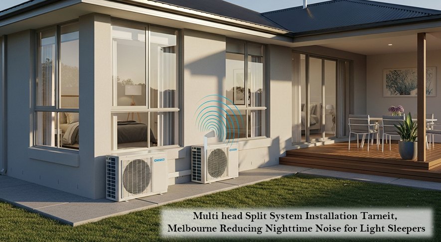 Multi head Split System Installation Tarneit, Melbourne Reducing Nighttime Noise for Light Sleepers